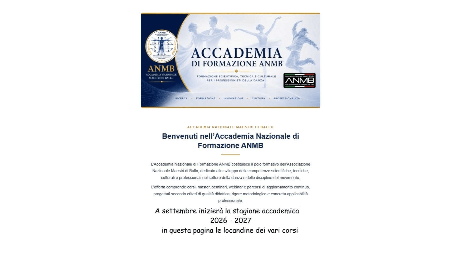NUOVI CORSI ACCADEMIA DI FORMAZIONE ANMB STAGIONE 26 - 27 slider picture 2