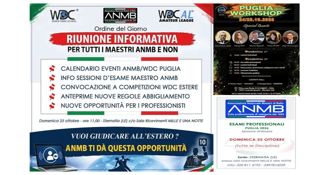 WORKSHOP ANMB PUGLIA - ESAMI PROFESSIONALI - RIUNIONE INFORMATIVA slider picture 2