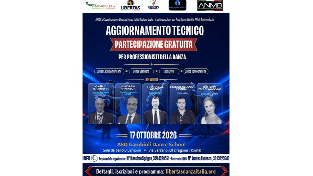 AGGIORNAMENTO TECNICO PROFESSIONISTI DELLA DANZA - PARTECIPAZIONE GRATUITA slider picture 2