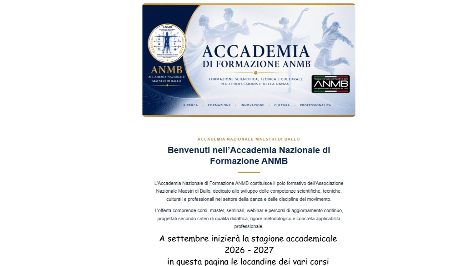 NUOVI CORSI ACCADEMIA DI FORMAZIONE ANMB STAGIONE 26 - 27 slider picture 2